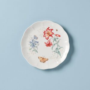 Butterfly & Bumblebee Scalloped Dinner Plate