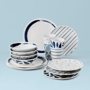 Coastal Melamine Dinnerware Set 16 Piece